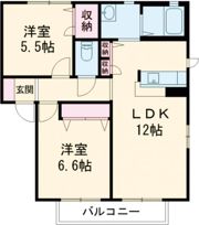 花ぞ野ローズガーデン F棟の間取り画像