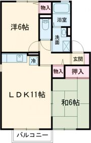 セジュール壱番館Kの間取り画像