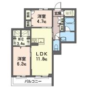 BEREOふじみ野 Bの間取り画像