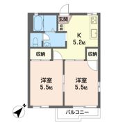 フローラル パレス Aの間取り画像