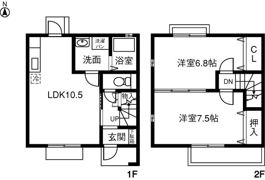 DUPLEX 長島Bの間取り画像