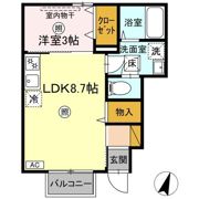 Cozy CourtⅡ(ｺｰｼﾞｰｺｰﾄ)の間取り画像