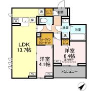 CLASSEUM都賀の間取り画像