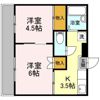 鴨下ハイツ Aの間取り画像