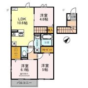 D-room高丘の間取り画像
