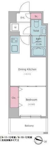 ドゥーエ二子新地の間取り画像