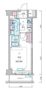 GENOVIA川崎鈴木町skygardenの間取り画像