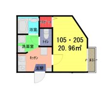 Blanc Cube一ノ割の間取り画像