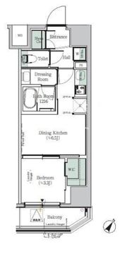 ONE ROOF RESIDENCE KIBA EASTの間取り画像