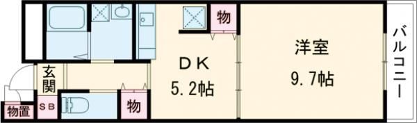 プレアデス桃山の間取り画像