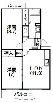 エクセル TSUJIの間取り画像