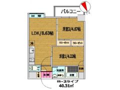 ウイングス砂津の間取り画像