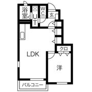 アニメート朝宮Aの間取り画像