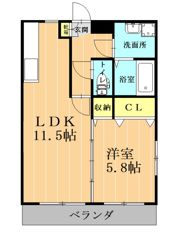 グランディール小山Ⅰの間取り画像