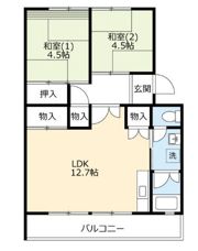 UR 泉南一丘団地 70棟の間取り画像