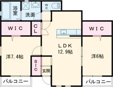 （仮称）新田3丁目新築アパートの間取り画像