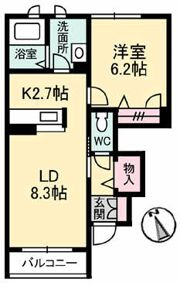 カーサフェリオの間取り画像