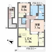 シャーメゾンガーデン松茂 C棟の間取り画像
