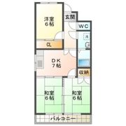 エヌタス西河渡 B棟の間取り画像