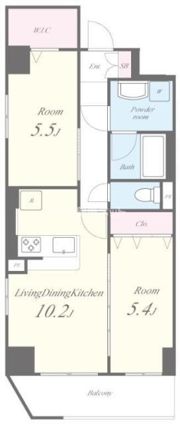 lunaire六町の間取り画像