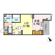 Cradle(ｸﾚｲﾄﾞﾙ)の間取り画像