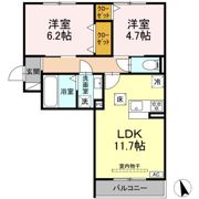 D-ROOM蘇原村雨町A棟の間取り画像