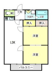 北長町ハイツの間取り画像