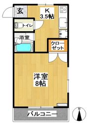 オーシャンハイツの間取り画像
