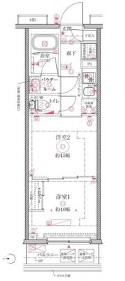 クレイシアIDZ川崎の間取り画像