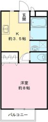 メールハイツAの間取り画像
