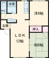 メゾン川西の間取り画像