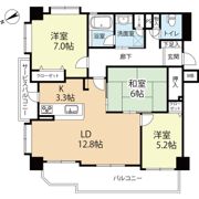 アーサー西新・祖原公園の間取り画像