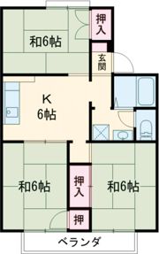 瀬戸ハイツBの間取り画像