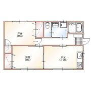 ハイツ中川の間取り画像