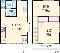 ハイツ中川の間取り画像