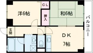 あやめ池ガーデンハイツの間取り画像