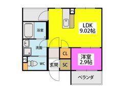 レジデンシャルジェム井尻駅の間取り画像