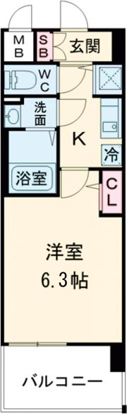 エスリード大阪平野プライムの間取り画像