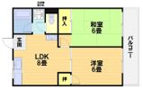 離宮ガーデンハイツの間取り画像