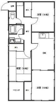 天神マンションの間取り画像
