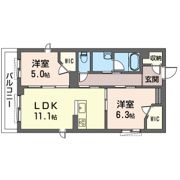 ルナージュ参番館の間取り画像