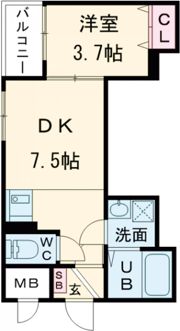 Luna terrace 近大前の間取り画像