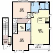 リーフガーデンハイツ Dの間取り画像