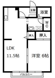 ファミールM Bの間取り画像