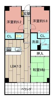 ヴィラ森田の間取り画像