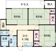 落合貸家Fの間取り画像
