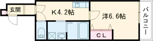 クレアール小泉東Iの間取り画像