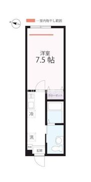 ハーミットクラブハウスリアンB棟の間取り画像