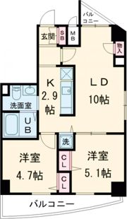 ラスカシエロ下北沢の間取り画像