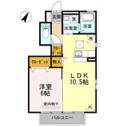 パセオプラシード成田 Dの間取り画像
